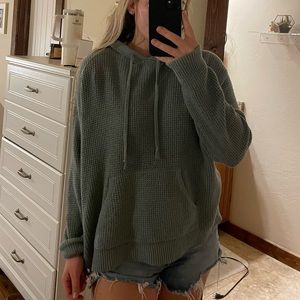 Aerie lounge dark mint green hoodie